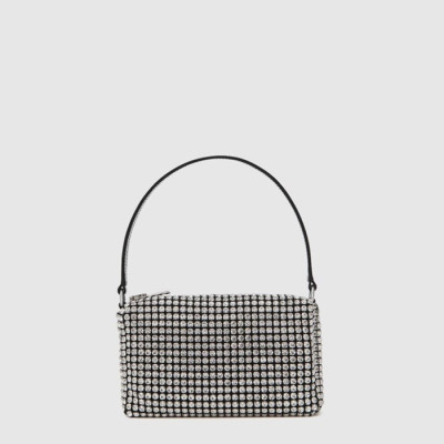 알렉산더 왕 여성 에어리스 라인스톤 메시 파우치 - Alexander Wang Womens Airless Rhinestone Mesh Pouch - alb15439x