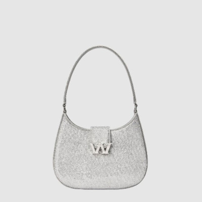 알렉산더 왕 여성 W 레거시 큐빅 메탈 호보백 - Alexander Wang Womens W Legacy Cubic Metal Hobo Bag - alb15443x