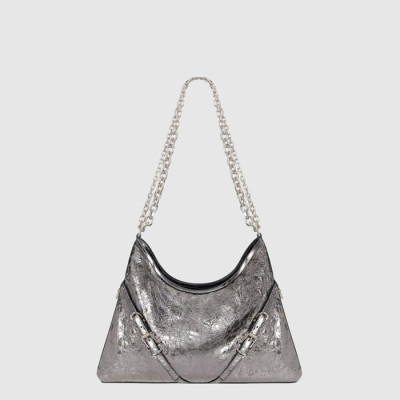 지방시 여성 부아유 체인 라미네이티드 가죽 미디엄 백 - Givenchy Womens Voyou Chain Laminated Leather Medium Bag - gib15451x