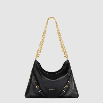 지방시 여성 보유 체인 가죽 미디엄 백 - Givenchy Womens Voyou Chain Leather Medium Bag - gib15455x