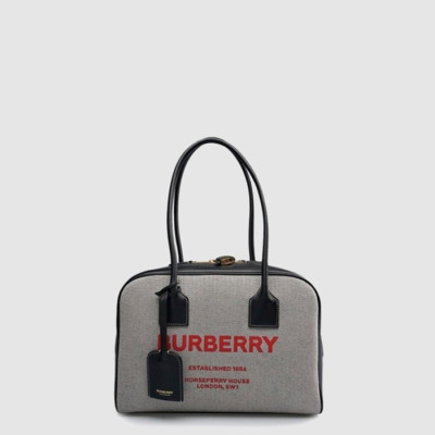 버버리 여성 호스페리 프린트 캔버스 하프 큐브 백 - Burberry Womens Horseferry Print Canvas Half Cube Bag - bub15545x