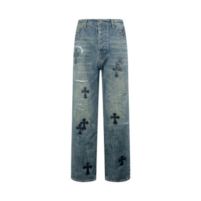 크롬하츠 남성 트렌디 청바지 - Chrom Hearts Mens Trendy Jeans - chc14512x