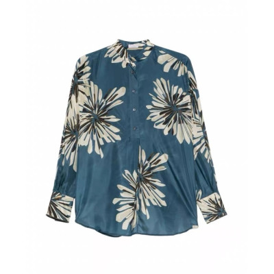 브루넬로쿠치넬리 여성 달리아 프린트 실크 블라우스 - Brunello Cucinelli Womens Dahlia Print Silk Blouse - brc14543x