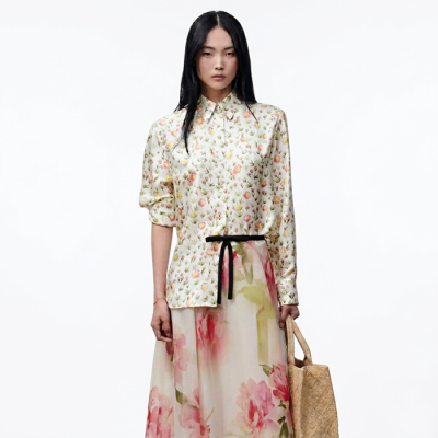 디올 여성 데이지 가든 실크 트윌 - Dior Womens Multicolor Daisy Garden Silk Twill - dic14548x