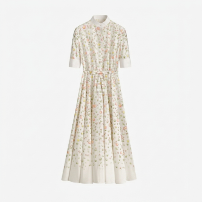 디올 여성 미디 길이 벨트 셔츠 드레스 - Dior Womens Mid-Length Belted Shirtdress - dic14549x