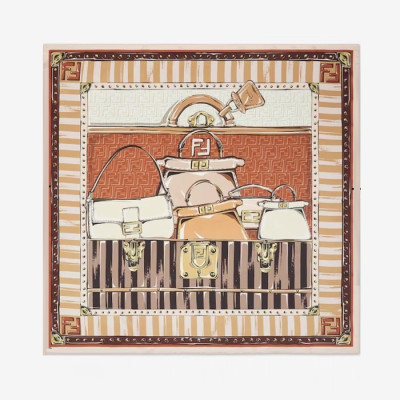 펜디 여성 FF 스퀘어 스카프 - Fendi Womens FF Square Scarf - acc7216x