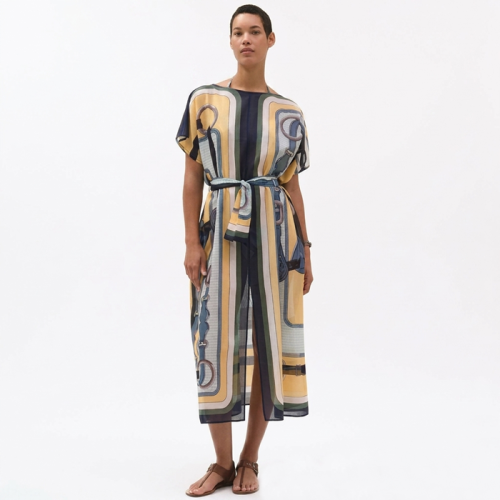 에르메스 여성 코칭 리믹스 맥시 비치 카프탄 - Hermes Womens Coaching Remix Maxi Beach Caftan - hec14570x