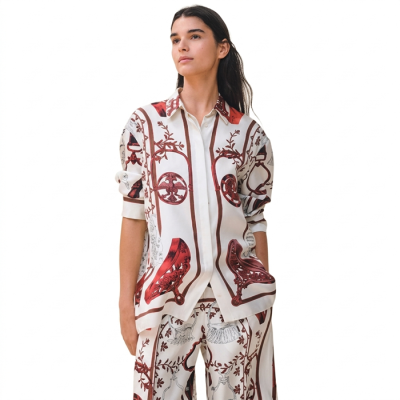 에르메스 여성 실크 트윌 셔츠 - Hermes Womens Silk Twill Shirt - prc14572x