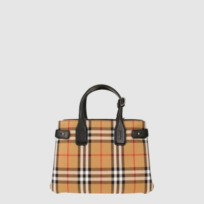 버버리 여성 체크 스몰 토트 백 - Burberry Womens Check Small Tote Bag - bub15620x