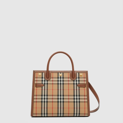 버버리 여성 빈티지 체크 타이틀 백 - Burberry Womens Vintage Check Title Bag - bub15654x