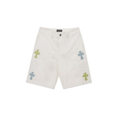 크롬하츠 남성 데님 쇼츠 - Chrom Hearts Mens Denim Shorts - chc14628x