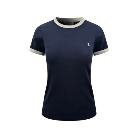 입생로랑 여성 라운드 반팔티 - Saint Laurent Womens Round Tshirt - ysc14649x