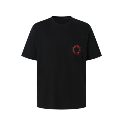 크롬하츠 남성 라운드 반팔티 - Chrom Hearts Mens Round Tshirt - chc14715x