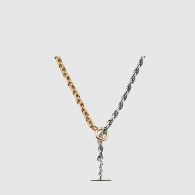 보테가 베네타 남/녀 골드 네크리스 - Bottega veneta Unisex Gold Necklace - acc7497x