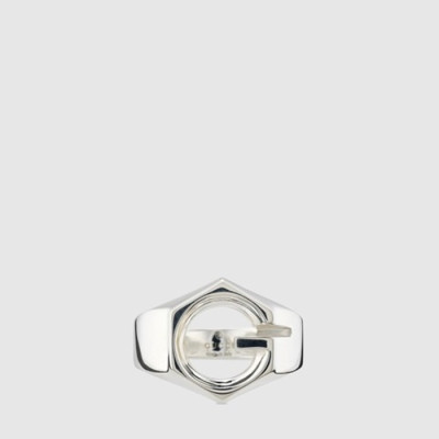 구찌 남성 지오메트릭 G 와이드 반지 - Gucci Mens Geometric G Wide Ring - acc7619x