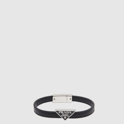 프라다 남/녀 사피아노 가죽 팔찌 - Prada Unisex Saffiano Leather Bracelet - acc7635x