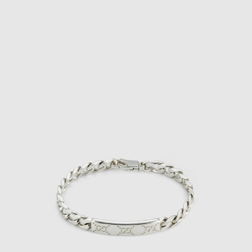 구찌 남/녀 GG 태그 구찌 시그니처 팔찌 - Gucci Unisex GG Tag Gucci Signature Bracelet - acc7641x