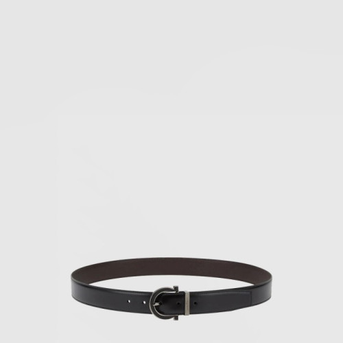 살바토레 페라가모 남성 간치니 양면 벨트 - Ferragamo Mens Gancini Reversible Belt - bel476x