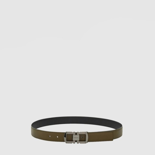 살바토레 페라가모 남성 리버시블 버클 레더 벨트 - Ferragamo Mens Reversible Buckle Leather Belt - bel477x