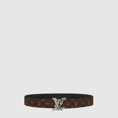 루이비통 남성 파이러미드 플라워 양면 벨트 - Louis vuitton Mens Pyramid Flower Reversible Belt - bel542x