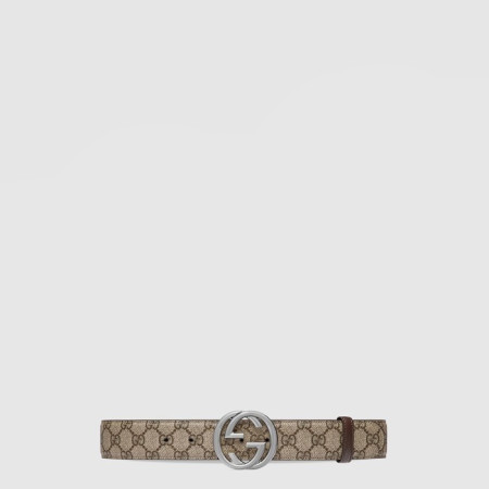 구찌 남성 인터로킹 G 버클 벨트 - Gucci Mens Interlocking G Buckle Belt - bel590x