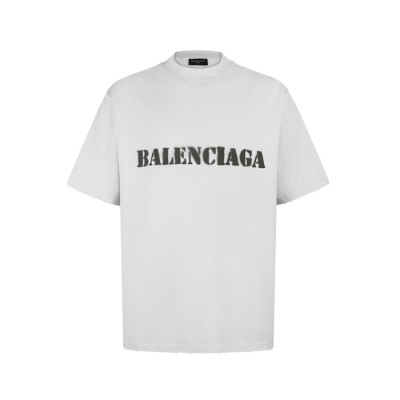 발렌시아가 남성 라운드 반팔 티셔츠 - Balenciaga Mens Round Tshirt - bac15010x