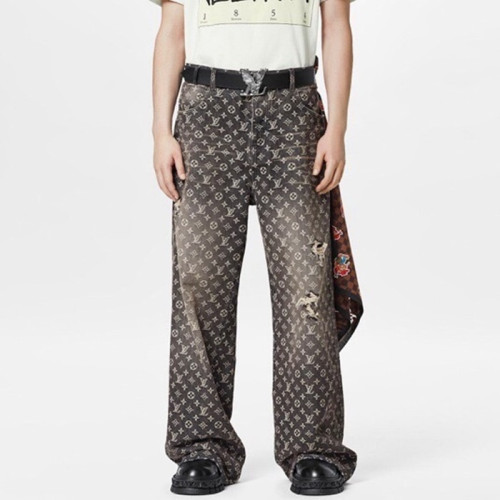 루이비통 남성 모노그램 청바지 - Louis vuitton Mens Monogram Jeans - lvc15123x