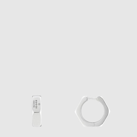 구찌 여성 팔각형 후프 이어링 - Gucci Womens Octagon Huggie Hoop Earrings - acc7681x