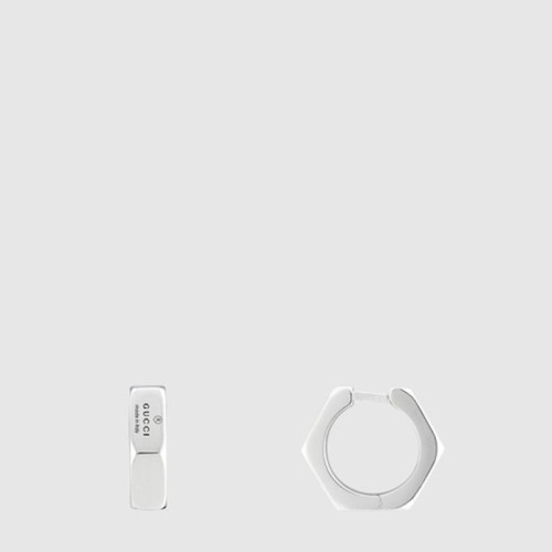 구찌 여성 팔각형 후프 이어링 - Gucci Womens Octagon Huggie Hoop Earrings - acc7681x