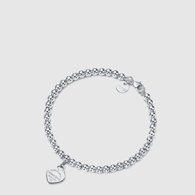 티파니 여성 하트 태그 비드 팔찌 - Tiffany & Co Womens Heart Tag Bead Bracelet - acc7690x