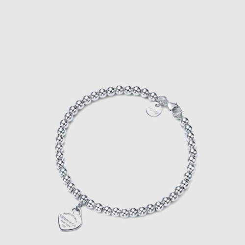 티파니 여성 하트 태그 비드 팔찌 - Tiffany & Co Womens Heart Tag Bead Bracelet - acc7690x