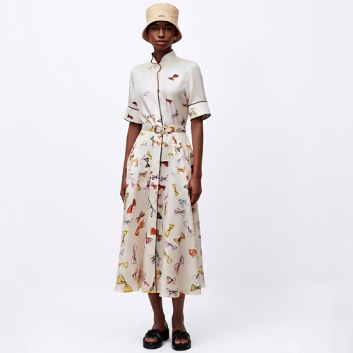 디올 여성 디오리비에라 미디 길이 벨트 셔츠 드레스 - Dior Womens Dioriviera Mid-Length Belted Shirt Dress - dic15276x