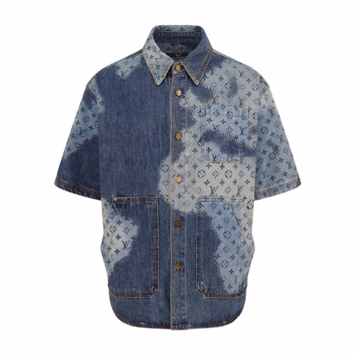 루이비통 남성 반팔 셔츠 - Louis vuitton Mens Short-sleeved Shirt - lvc15326x