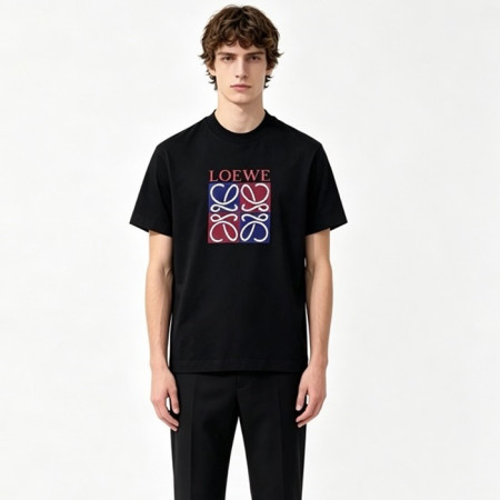 로에베 남성 라운드 반팔티 - Loewe Mens Round Tshirt - loc15423x