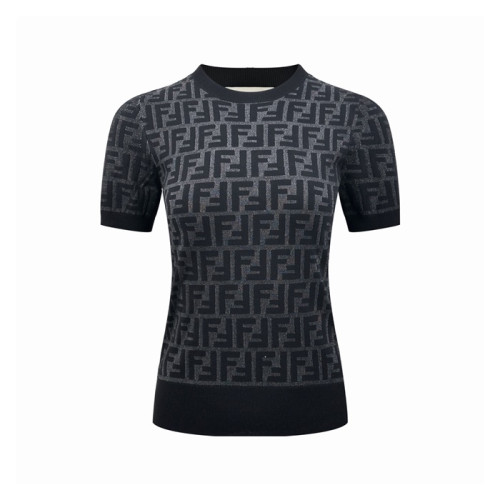 펜디 여성 FF 티셔츠 - Fendi Womens FF Tshirt - fec15448x