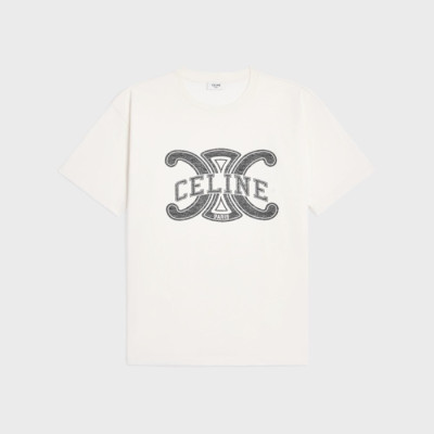 셀린느 남성 반팔 티셔츠 - Celine Mens Round Tshirt - cec15498x