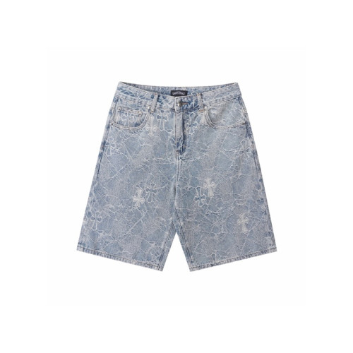 크롬하츠 남성 데님 쇼츠 - Chrom Hearts Mens Denim Shorts - chc15505x