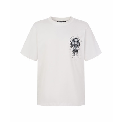 크롬하츠 남성 라운드 반팔티 - Chrom Hearts Mens Round Tshirt - chc15508x