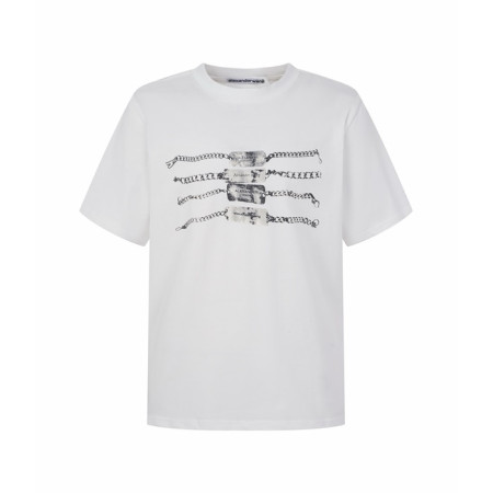 알렉산더왕 남성 라운드 반팔티 - Alexander wang Mens Round Tshirt - alc15520x