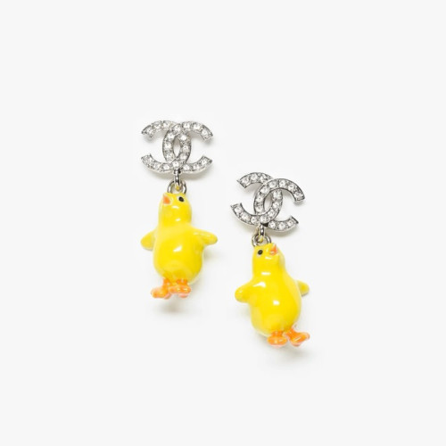 샤넬 여성 CC 병아리 펜던트 이어링 - Chanel Womens CC Baby Chick Pendant Earrings - acc7747x
