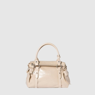 미우미우 여성 가죽 탑 핸들 백 - Miumiu Womens Leather Top Handle Bag - mib15991x