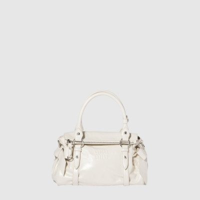 미우미우 여성 가죽 탑 핸들 백 - Miumiu Womens Leather Top Handle Bag - mib15992x