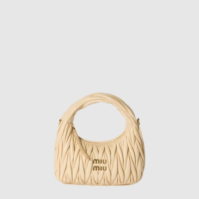미우미우 여성 완더 마테라쎄 호보 백 - Miumiu Womens Wander Matelasse Hobo Bag - mib16000x