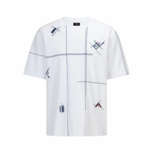 펜디 남성 라운드 반팔 티셔츠 - Fendi Mens Round Tshirt - fec15561x