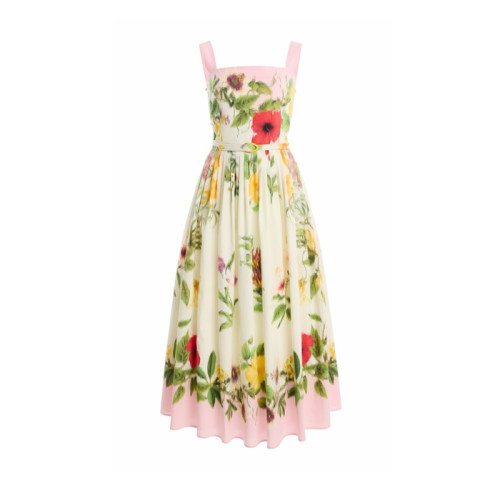 오스카 드 라 렌타 여성 플로럴 프린트 미디 드레스 - Oscar De La Renta Womens Floral-Print Midi Dress - osc15573x