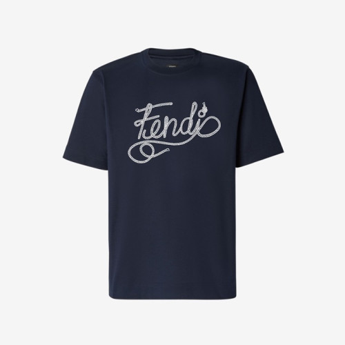 펜디 남성 라운드 반팔 티셔츠 - Fendi Mens Round Tshirt - fec15638x
