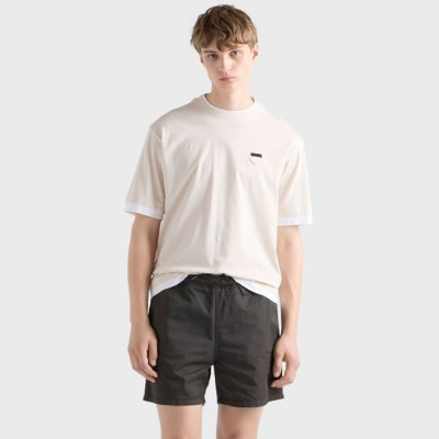 프라다 남성 라운드 반팔티 - Prada Mens Round Tshirt - prc15643x