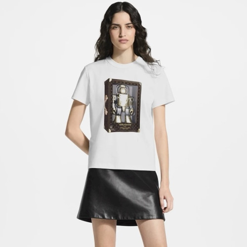 루이비통 여성 반팔 셔츠 - Louis vuitton Womens Round Tshirt - lvc15676x