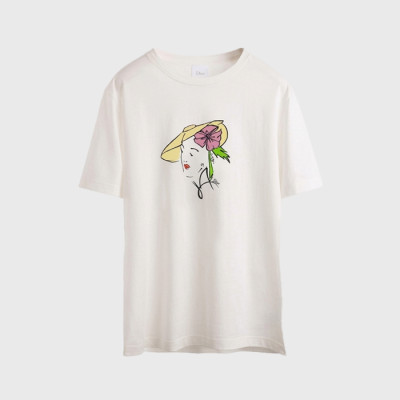 디올 여성 라운드 티셔츠 - Dior Womens Round Tshirt - dic15678x