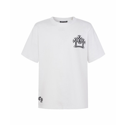 크롬하츠 남성 라운드 반팔티 - Chrom Hearts Mens Round Tshirt - chc15756x